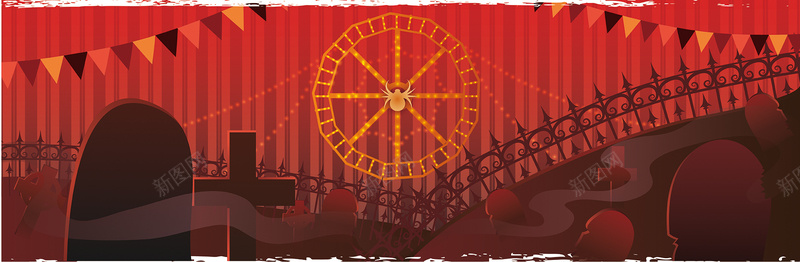 万圣节卡通背景图矢量图ai设计背景_88icon https://88icon.com 万圣节 十字架 卡通 坟墓 扁平化 手绘 气氛 海报banner 童趣 节日 蜘蛛 高清 矢量图