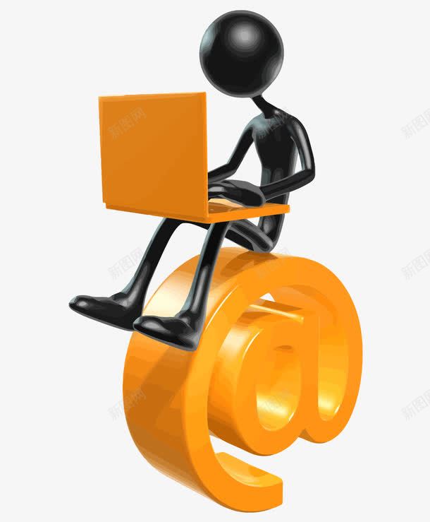 小黑人上网黄色png免抠素材_88icon https://88icon.com 小黑人 黄色装饰