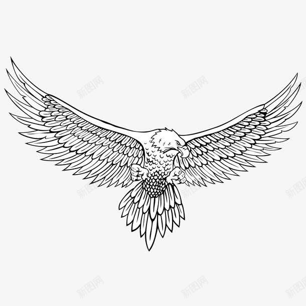 手绘老鹰png免抠素材_88icon https://88icon.com 手绘 素描 老鹰 老鹰图腾