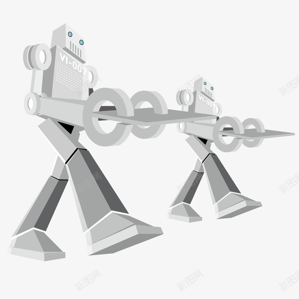 可爱机器人矢量图ai免抠素材_88icon https://88icon.com 卡通 可爱 机器人 矢量图