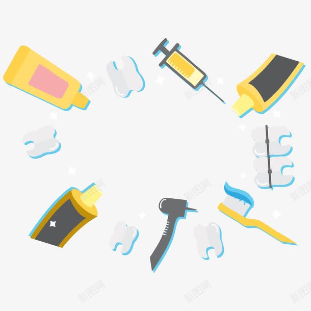 牙科口腔医疗工具png免抠素材_88icon https://88icon.com 仪器 医疗 口腔 工具 牙刷 牙科 牙膏 针管