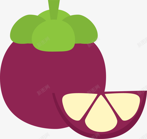 紫色简约卡通山竹png免抠素材_88icon https://88icon.com 健康 卡通山竹 夏日水果 扁平水果 新鲜水果 果品 营养