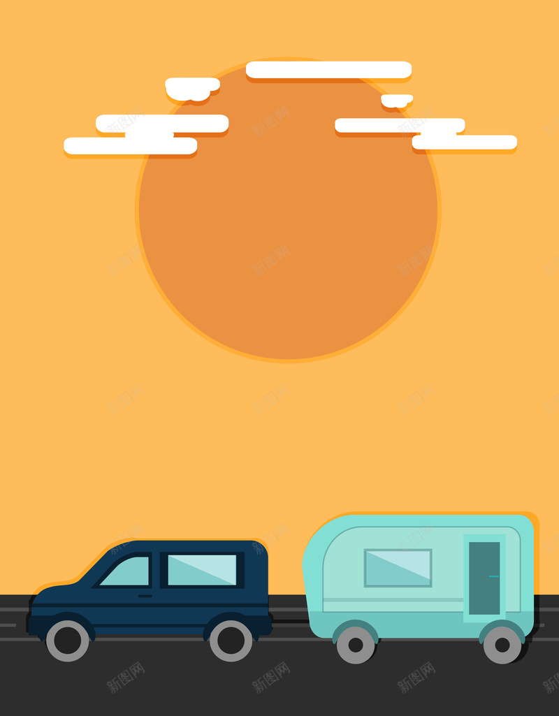 矢量扁平化旅游公车背景ai设计背景_88icon https://88icon.com 云朵 公车 几何 夕阳 巴士 扁平 扁平化 旅游 橙色 渐变 矢量 背景 矢量图