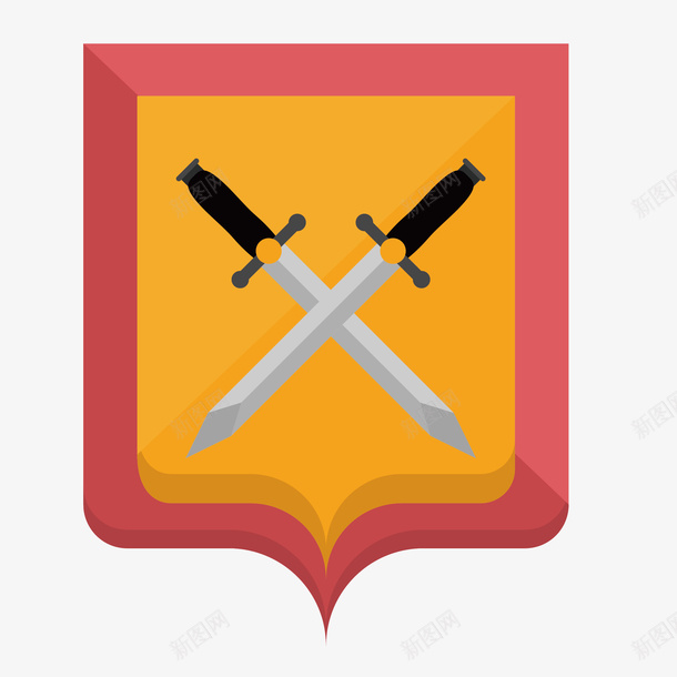 双剑交叉图案标签png免抠素材_88icon https://88icon.com 创意 卡通 双剑交叉 手绘图 标签 标签设计