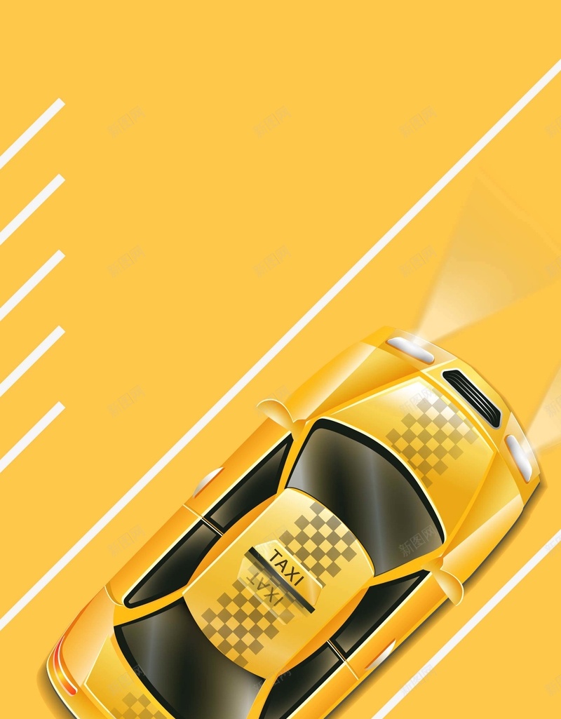 矢量卡通手绘出租车海报背景图ai设计背景_88icon https://88icon.com 交通 出租车 出行 卡通 手绘 海报 矢量 背景图 黄色 矢量图
