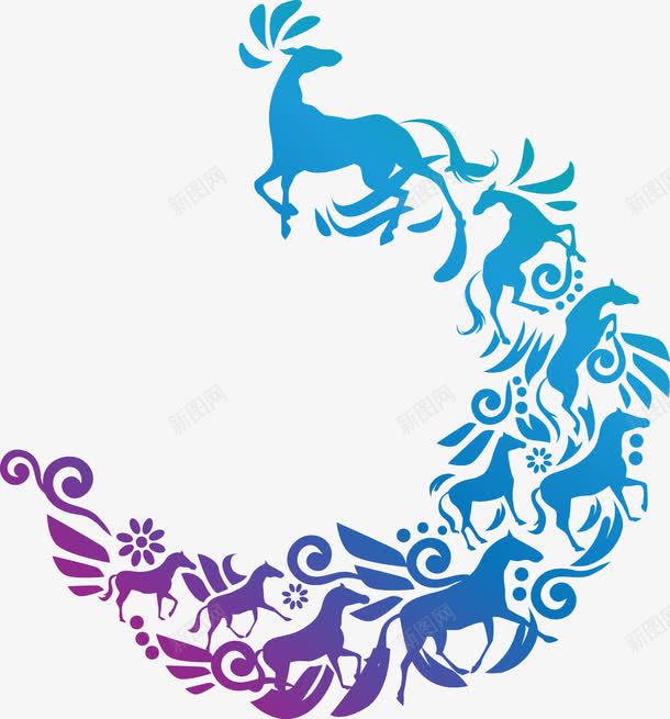 手绘独角兽图案png免抠素材_88icon https://88icon.com 唯美 手绘 独角兽 花纹 装饰图案