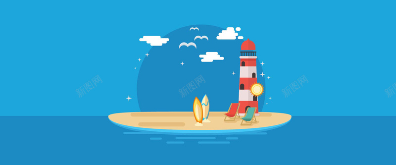 偏平矢量岛屿背景ai设计背景_88icon https://88icon.com 偏平背景 免费下载 大海背景 度假背景 矢量岛屿 背景海报 背景素材 蓝色背景 矢量图
