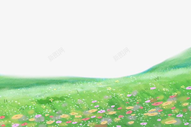 清新手绘草坪草地psd免抠素材_88icon https://88icon.com 大片草地 手绘花草 手绘草坪 清新草地 花草 草地 草坪