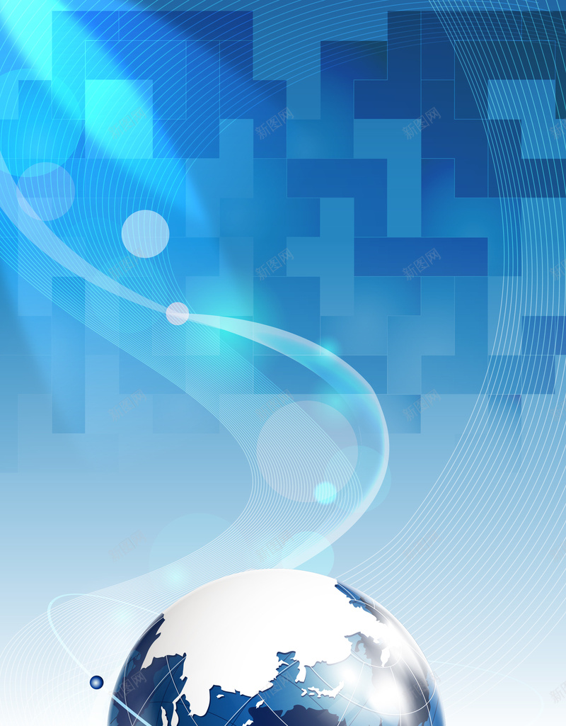 蓝色科技方块地球背景矢量图ai设计背景_88icon https://88icon.com 商务 地球背景 方块 科幻 科技 蓝色 矢量图