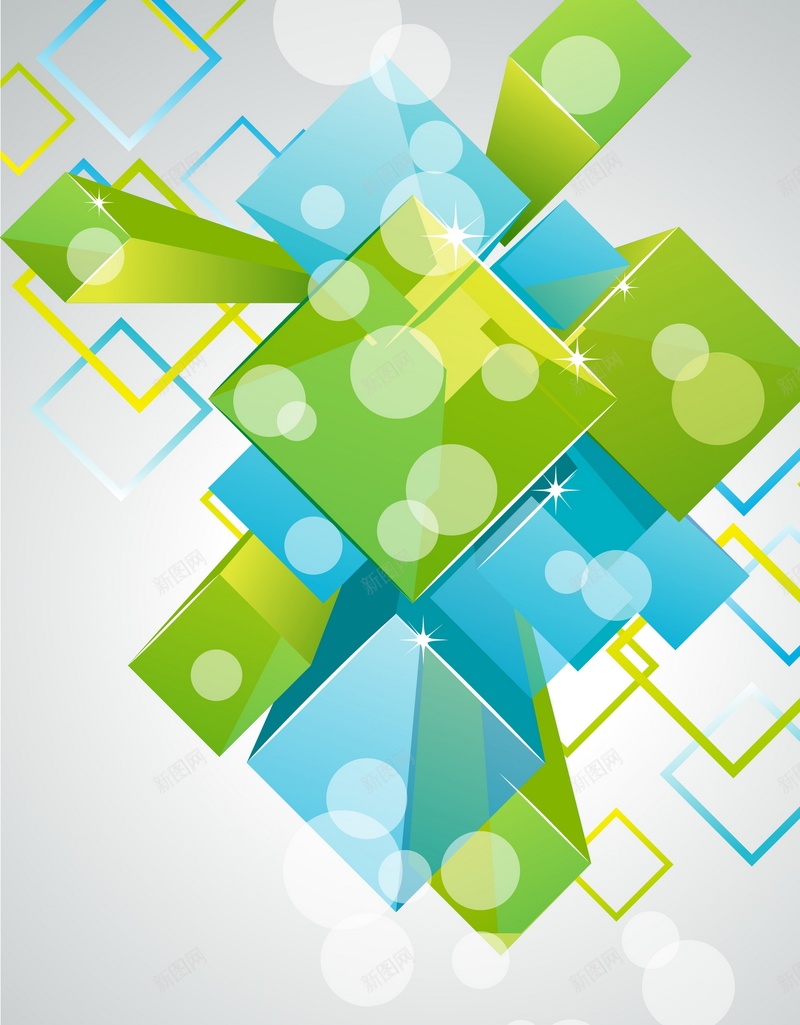 绿色正方体矢量图ai设计背景_88icon https://88icon.com 几何 图形 扁平 正方体 正方形 渐变 绿色 背景 矢量图