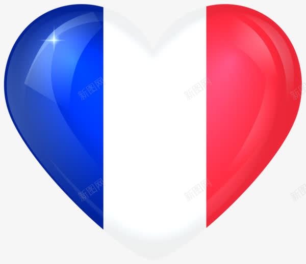 法国拼色爱心蓝色白色红色png免抠素材_88icon https://88icon.com 红色白色 蓝色 蓝色爱心 蓝色白色