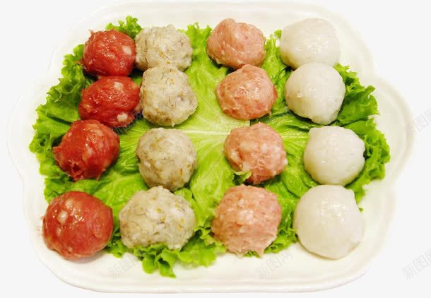 火锅肉丸子png免抠素材_88icon https://88icon.com 火锅食材 牛丸 牛肉丸 生菜 肉丸子
