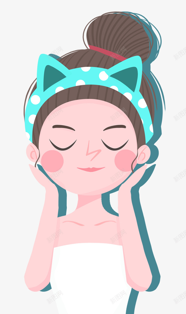 美容护肤人物png免抠素材_88icon https://88icon.com 人物 卡通人物 护理 美容护肤 美白 脸部图案 脸部护理