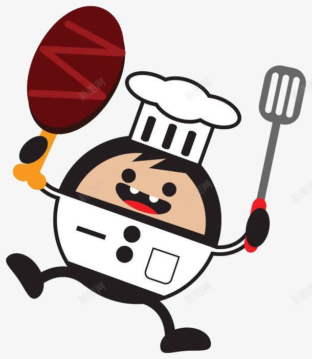 小厨师做鸡腿png免抠素材_88icon https://88icon.com 卡通手绘 卤肉 卤鸡腿 吃的 肉 食物 鸡肉 鸡腿