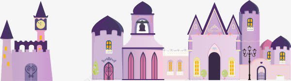 建筑png免抠素材_88icon https://88icon.com 卡通 城堡 扁平 插画 紫色