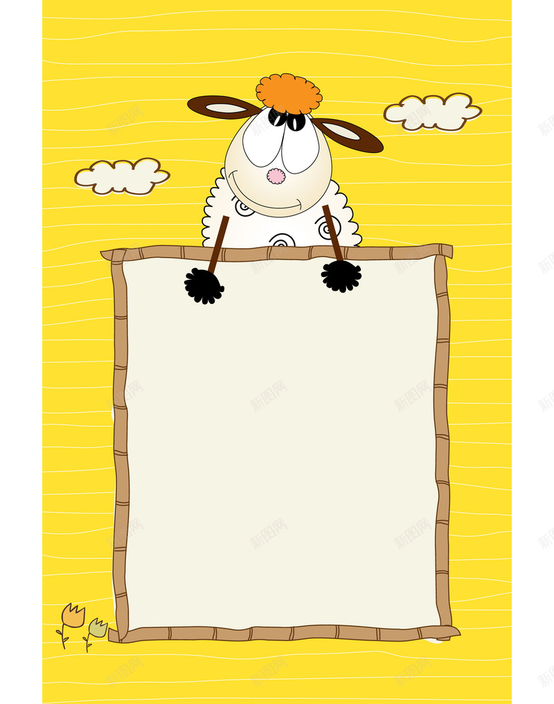 黄色背景卡通动物平面广告矢量图ai设计背景_88icon https://88icon.com 云朵 卡通 家居设计 家纺 平面广告 插画 条纹 黄色背景 矢量图