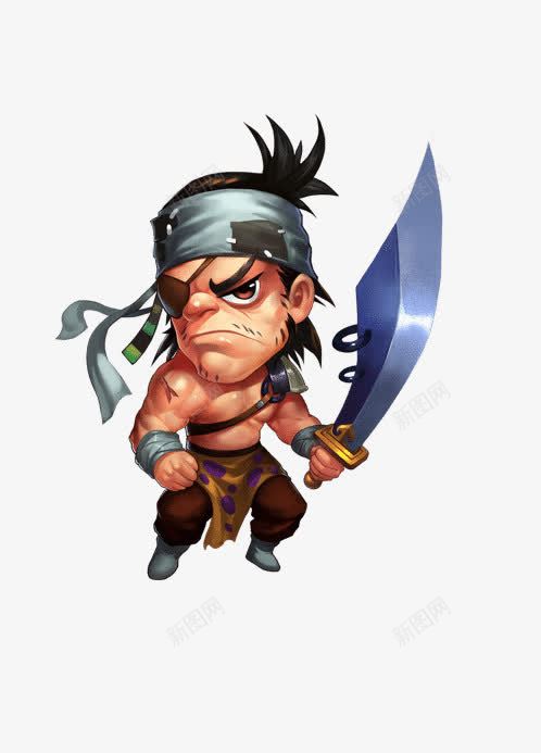 Q版土匪刀客png免抠素材_88icon https://88icon.com 土匪