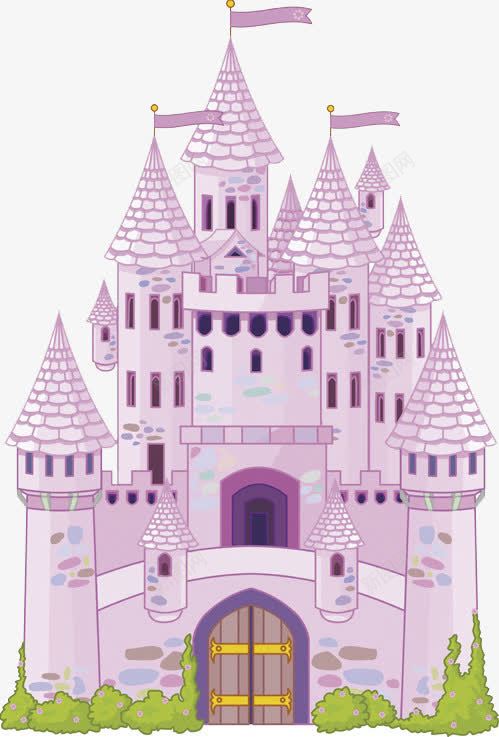 紫色城堡png免抠素材_88icon https://88icon.com 城堡 建筑 欧式 紫色
