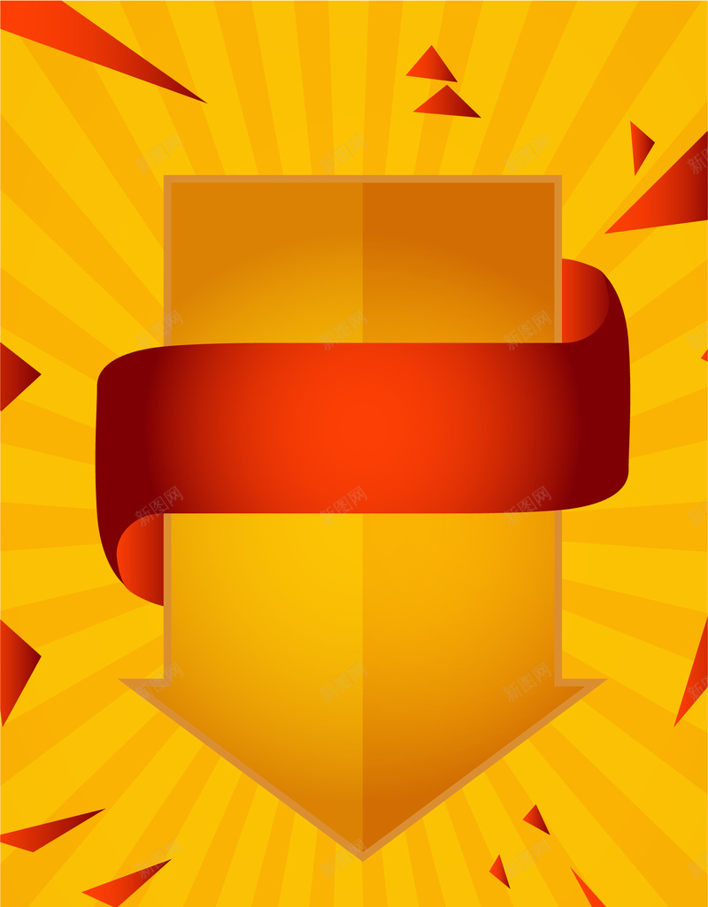 金色促销海报背景矢量图ai设计背景_88icon https://88icon.com 促销 商场 海报 红色几何形状 背景 超市 金色 矢量图