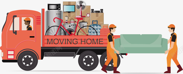 一个搬家货车矢量图eps免抠素材_88icon https://88icon.com 搬家 搬家货车 搬货车 矢量图 矢量货车 红色 红色货车 货车 货车PNG