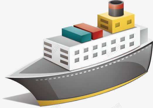 货轮png免抠素材_88icon https://88icon.com 交通工具 物流 货轮 轮船