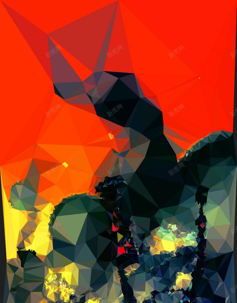 不规则几何图形背景矢量图ai设计背景_88icon https://88icon.com 三角形 不规则 几何 图形 多边形 扁平 渐变 矢量图