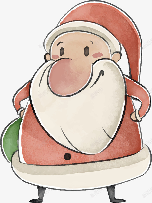 叉腰的圣诞老人矢量图ai免抠素材_88icon https://88icon.com merryChristma merryChristmas 圣诞快乐 圣诞老人 圣诞节 水彩圣诞老人 矢量png 矢量图