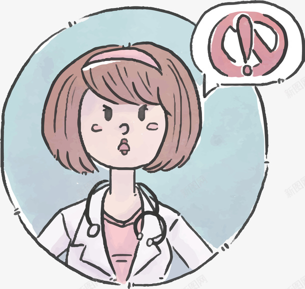 医生处方提示禁忌矢量图ai免抠素材_88icon https://88icon.com 医生 医生禁忌 医疗 女医生 矢量png 禁忌 矢量图