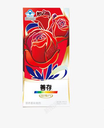 善存R佳维片红玫瑰png免抠素材_88icon https://88icon.com 产品实物 保健品 善存 营养品