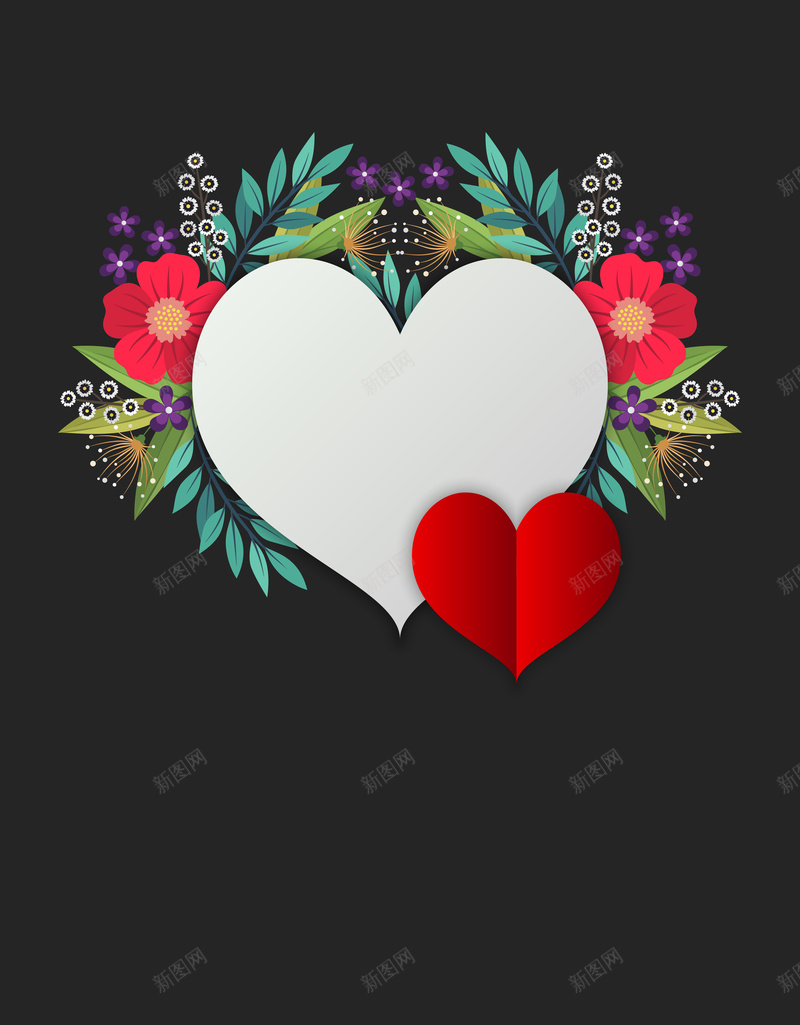 黑色背景爱心花卉海报背景矢量图ai设计背景_88icon https://88icon.com 爱心 爱心海报 爱心素材 花卉 花卉素材 花卉背景 黑色 黑色素材 黑色背景 矢量图