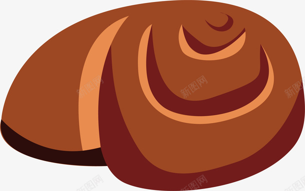 水彩巧克力脏脏包矢量图ai免抠素材_88icon https://88icon.com 可口 巧克力 美味 脏脏宝 营养 面包 矢量图