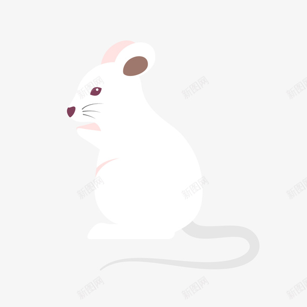 白色卡通小老鼠png免抠素材_88icon https://88icon.com 卡通动物 卡通老鼠 小老鼠 白色老鼠 简笔鼠 背景装饰