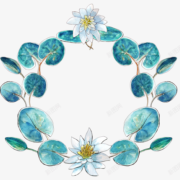 手绘水彩绿色叶子边框png免抠素材_88icon https://88icon.com 创意 卡通 叶子 唯美 小清新 手绘 植物 绿色 花朵