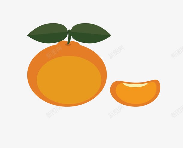 卡通扁平化桔子png免抠素材_88icon https://88icon.com 丑柑 卡通桔子 扁平化桔子 桔子 桔子png 橘子瓣 矢量桔子