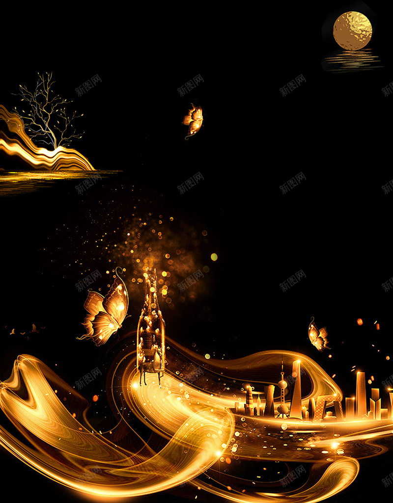 商务黑金房地产科技建筑背景psd设计背景_88icon https://88icon.com psd分层 商务 城市 广告设计 建筑 开业盛典 房地产 海报 源文件 科技 黑金