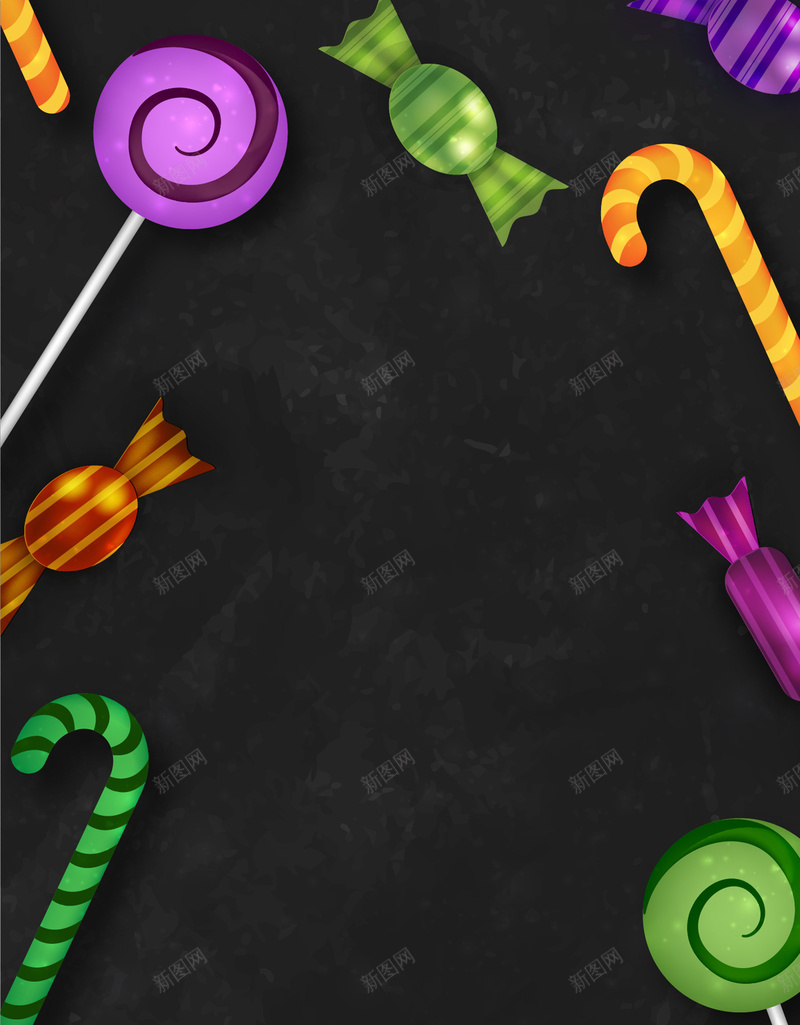 糖果矢量万圣节海报ai设计背景_88icon https://88icon.com 万圣节 几何 扁平 拐杖糖 棒棒糖 海报 渐变 矢量 矢量图