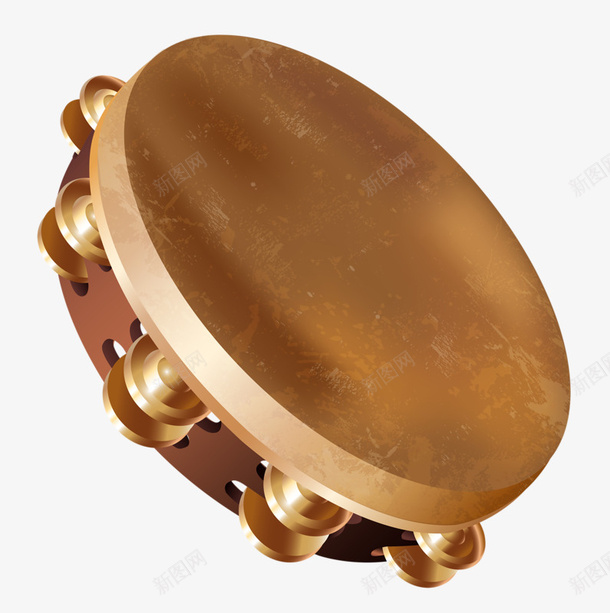 乐器手鼓png免抠素材_88icon https://88icon.com 乐器 手鼓 皮鼓 金色