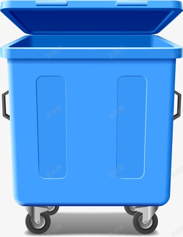 手绘蓝色垃圾桶矢量图ai免抠素材_88icon https://88icon.com 手绘 清洁 蓝色垃圾桶 矢量图