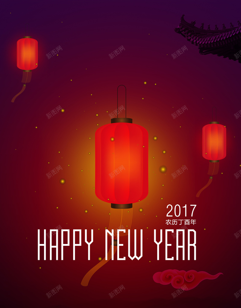 2017红色中国风新年灯笼H5背景psd设计背景_88icon https://88icon.com 2017 H5 H5背景 h5 中国风背景 中式灯笼 吉祥云 新年 星星 灯笼 红色 金鸡 鸡年
