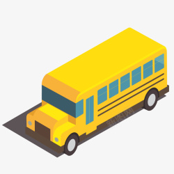 卡通黄色的校车矢量图png图片下载 卡通黄色的校车矢量图素材