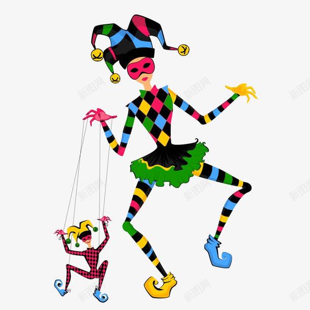 卡通小丑提线木偶png免抠素材_88icon https://88icon.com joker 傀儡 剧院 卡通 小丑 怪诞 提线木偶 木偶 牵线木偶