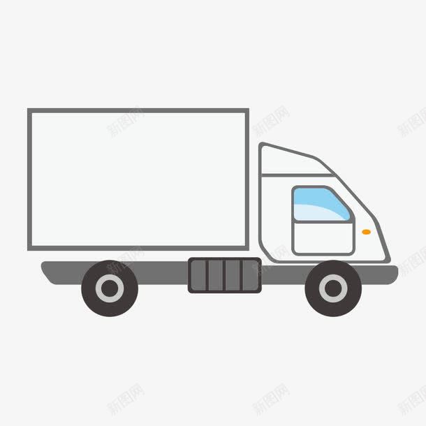 交通工具车子png免抠素材_88icon https://88icon.com 交通工具 卡通 白色 货车 车子 黑色