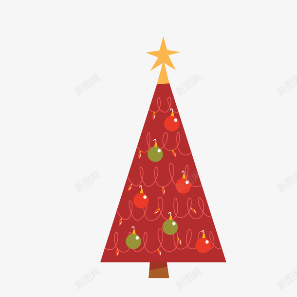红黄绿色卡通吊球圣诞树矢量图ai免抠素材_88icon https://88icon.com 卡通 吊球 圣诞树 红色 红色圣诞树 绿色 节日 黄色 矢量图