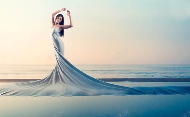 长裙窈窕淑女与海相应jpg设计背景_88icon https://88icon.com 淑女 相应 窈窕 长裙