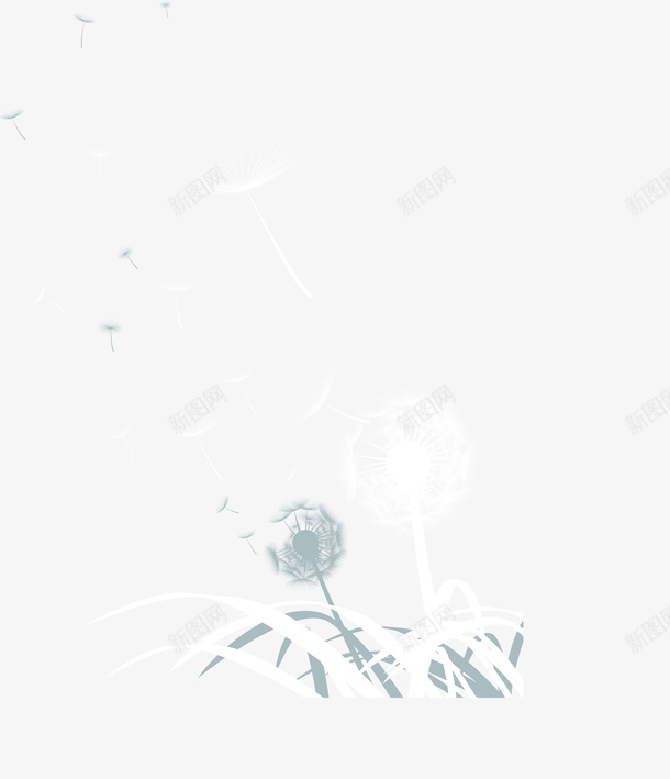 白色蒲公英矢量图ai免抠素材_88icon https://88icon.com 白色蒲公英素材 蒲公英 飞舞的蒲公英 矢量图