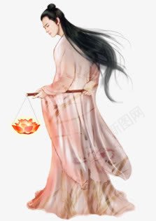 花灯长发古风手绘男子png免抠素材_88icon https://88icon.com 古风 手绘 男子 花灯 长发