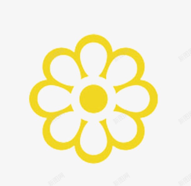 黄色八角花朵图形png免抠素材_88icon https://88icon.com 八角花朵 图形 花 花朵 花朵图案 黄色