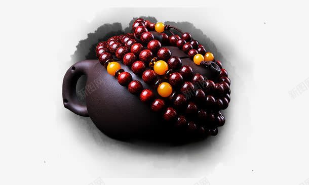 手串茶壶png免抠素材_88icon https://88icon.com 中国风元素 佛珠 古风 手串 茶壶