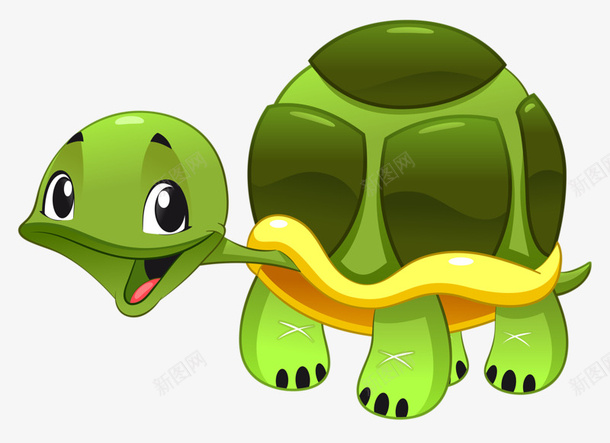 绿色小乌龟png免抠素材_88icon https://88icon.com 动物 小乌龟 微笑 手绘 绿色