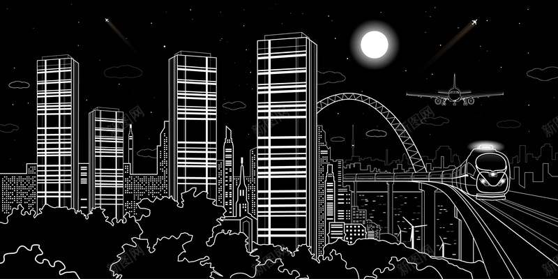 手绘线描城市建筑高楼旅游海报背景矢量图ai设计背景_88icon https://88icon.com 城市风光 建筑背景 手绘背景 旅游海报 海报背景 线描城市 线描建筑 线描素材 矢量图